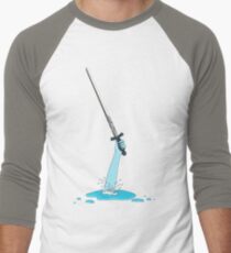 Excalibur and the Lady of the Puddle Men's Baseball ¾ T-Shirt