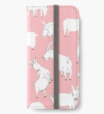 Goats playing - Pink iPhone Wallet/Case/Skin