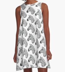 Zebra A-Linien Kleid