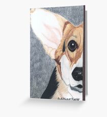 Pembroke Welsh Corgi Vignette Greeting Card