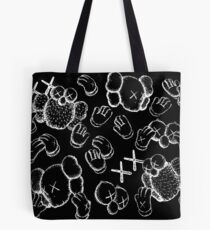 Seeing and watching Kaws Black and White Tote Bag