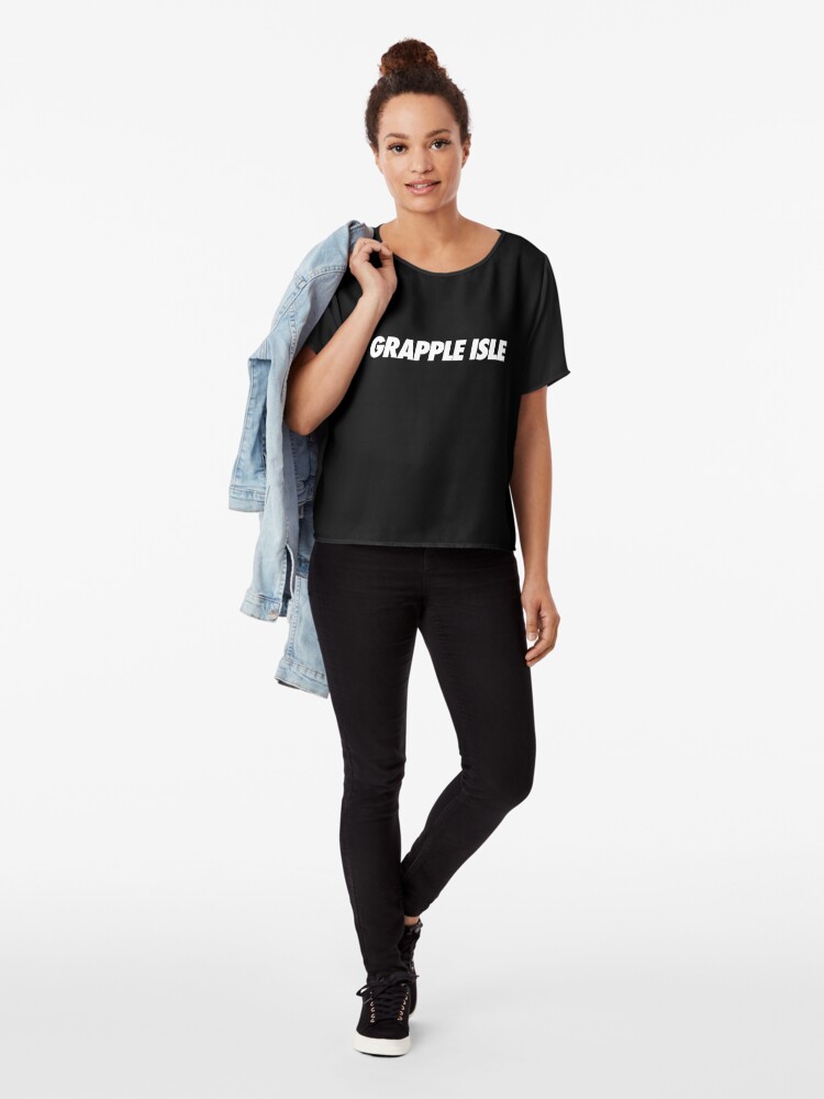 Alternate view of Grapple Isle - Simple Typography Chiffon Top