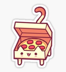 Pegatina Pizza gato