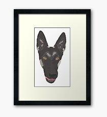 color dog dog Framed Print
