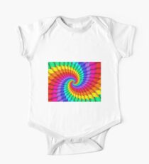 Psychedelic Rainbow Spiral One Piece - Short Sleeve