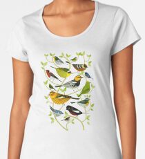 Nouveaux fauvettes du monde 2 T-shirt premium échancré