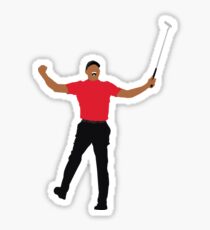Tiger Woods Masters Win minimalist Sticker