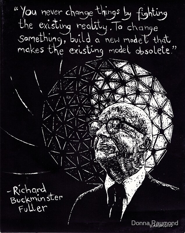 ""Richard Buckminster Fuller"" by Donna Raymond | Redbubble