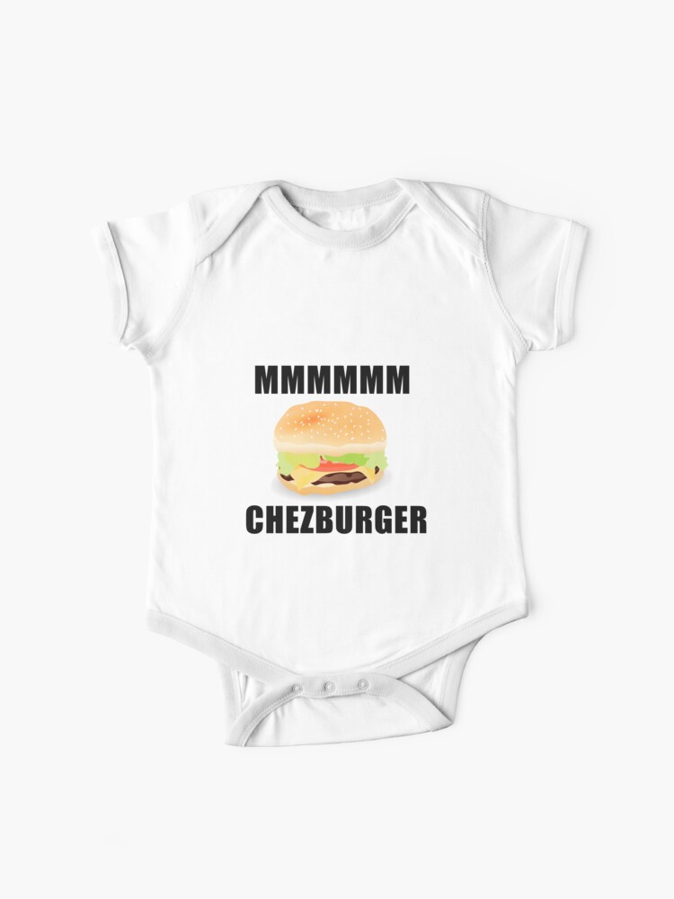 Roblox Mmm Chezburger Baby One Piece By Jenr8d Designs Redbubble - roblox mmm chezburger graphic t shirt