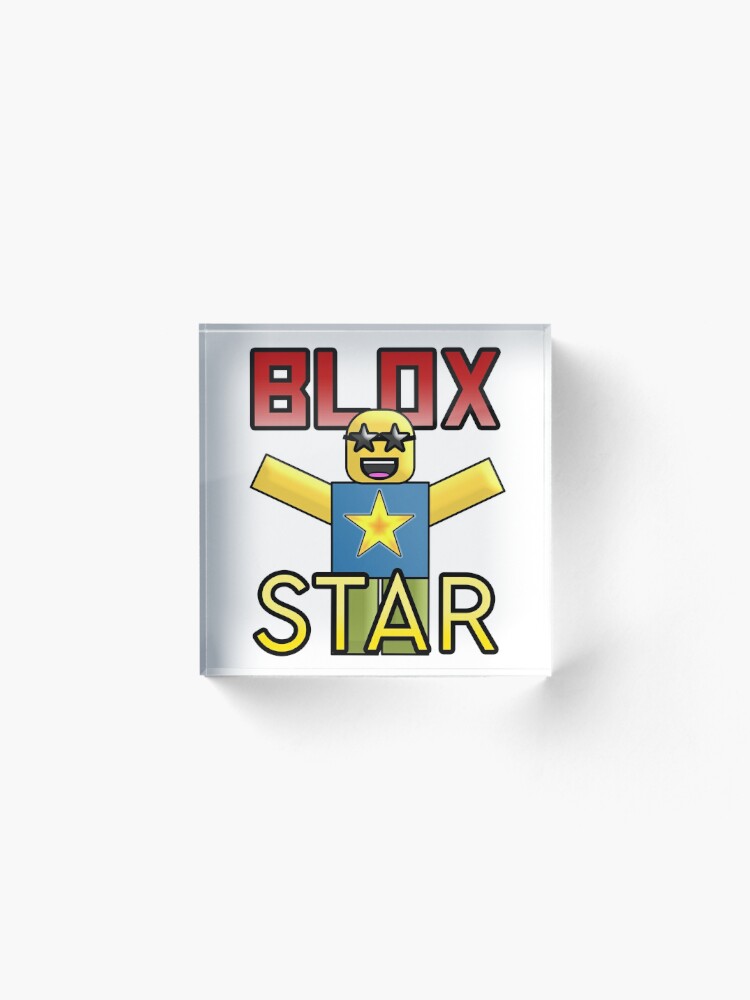 Roblox Blox Star Acrylic Block - roblox home decor redbubble