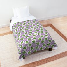 Frog Pattern Purple and Green - Cute Purple Frog Comforter