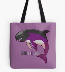 Demisexuwhale - mit Text Tote Bag