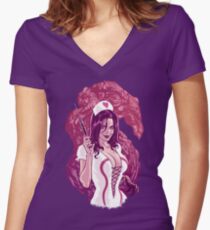 Sheila the Healer Women's Fitted V-Neck T-Shirt