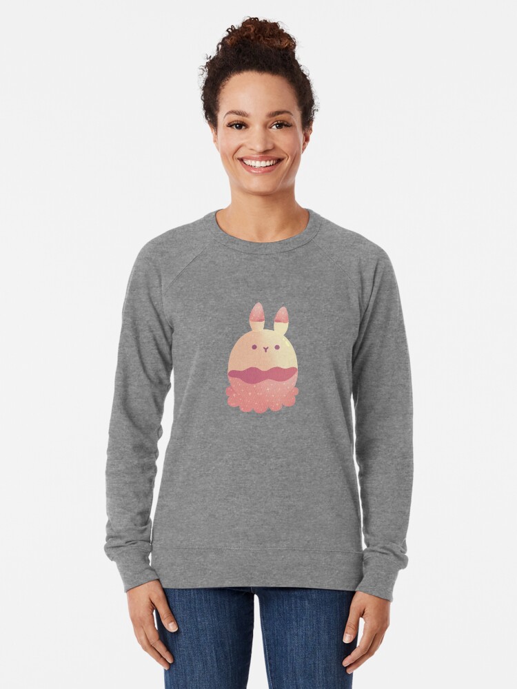 Alternate view of Water Bunny - Pink v2 Lightweight Sweatshirt