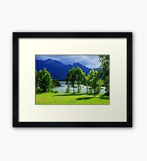 Clouds River and Light Framed Print