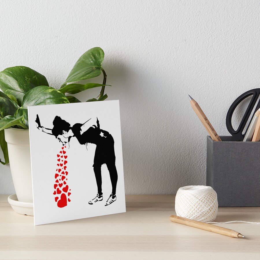 Lovesick - Banksy, Streetart Street Art, Grafitti, Artwork, Design For Men, Women, Kids Art Board Print