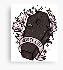 RIP gender roles Canvas Print