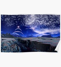 Blue Silk Poster