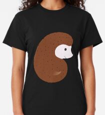 Camiseta clásica Erizo sonriente marrón