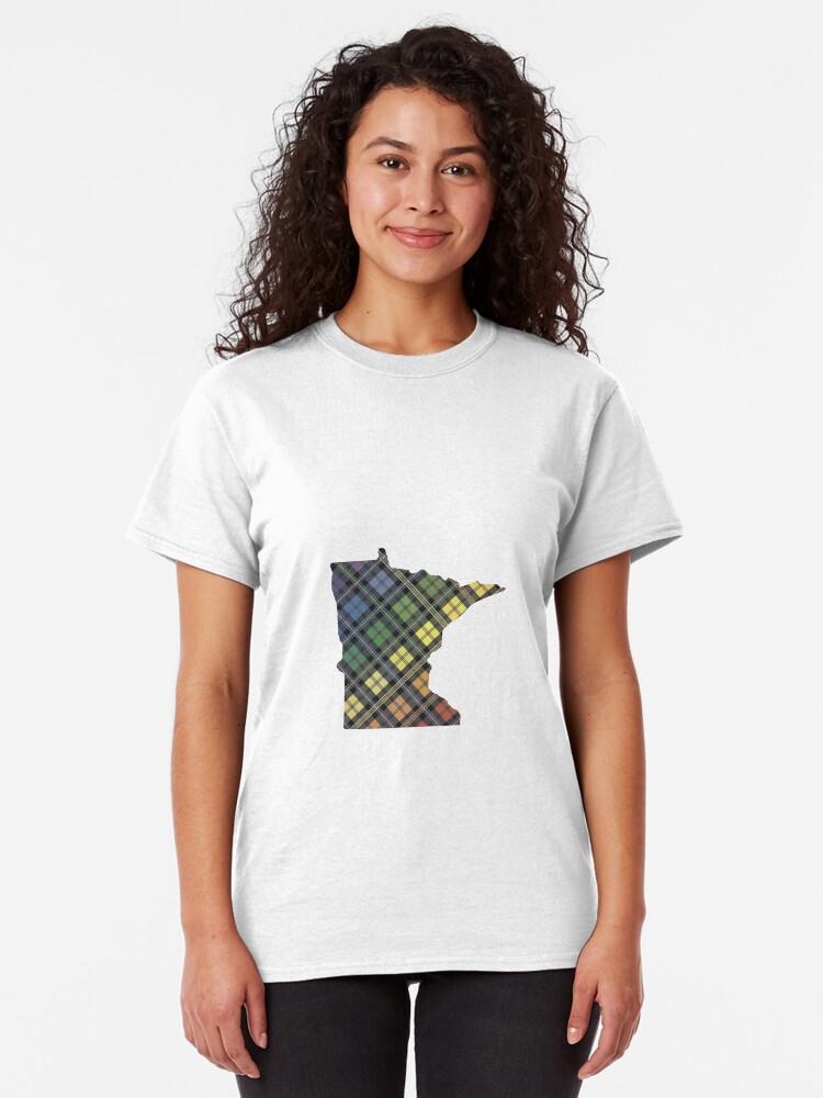 Alternate view of Minnesota Pride Plaid Classic T-Shirt