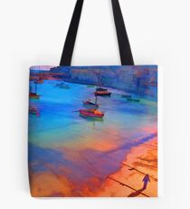 Mousehole Harbor, Cornwall - UK Tote Bag