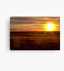 Prairie Sunset (Painted) Canvas Print