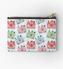 Vintage Camera Pattern - Blue Studio Pouch