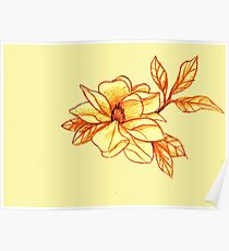 Sunset Flower Poster
