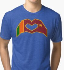 We Heart Sri Lanka Patriot Flag Series Tri-blend T-Shirt