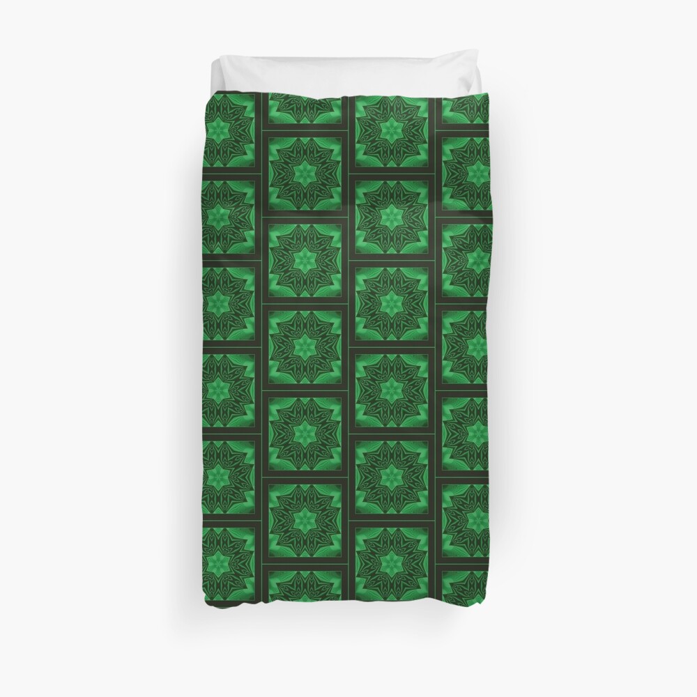 The Green Tambourine Shawl Duvet Cover