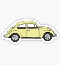 Gelber Volkswagen Käfer Sticker