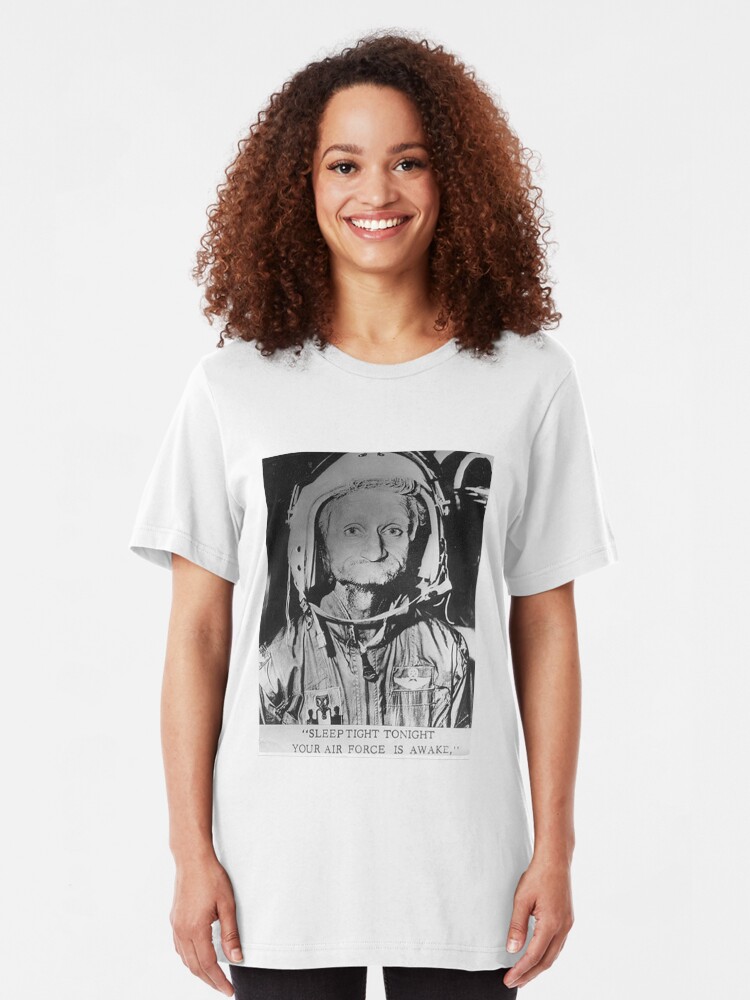 Alternate view of Sleep Tight Tonight Your Air Force is Awake Slim Fit T-Shirt