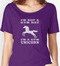 Ich bin kein Fitness-Studio-Ratte Ich bin ein Fitness-Studio-Einhorn Baggyfit T-Shirt