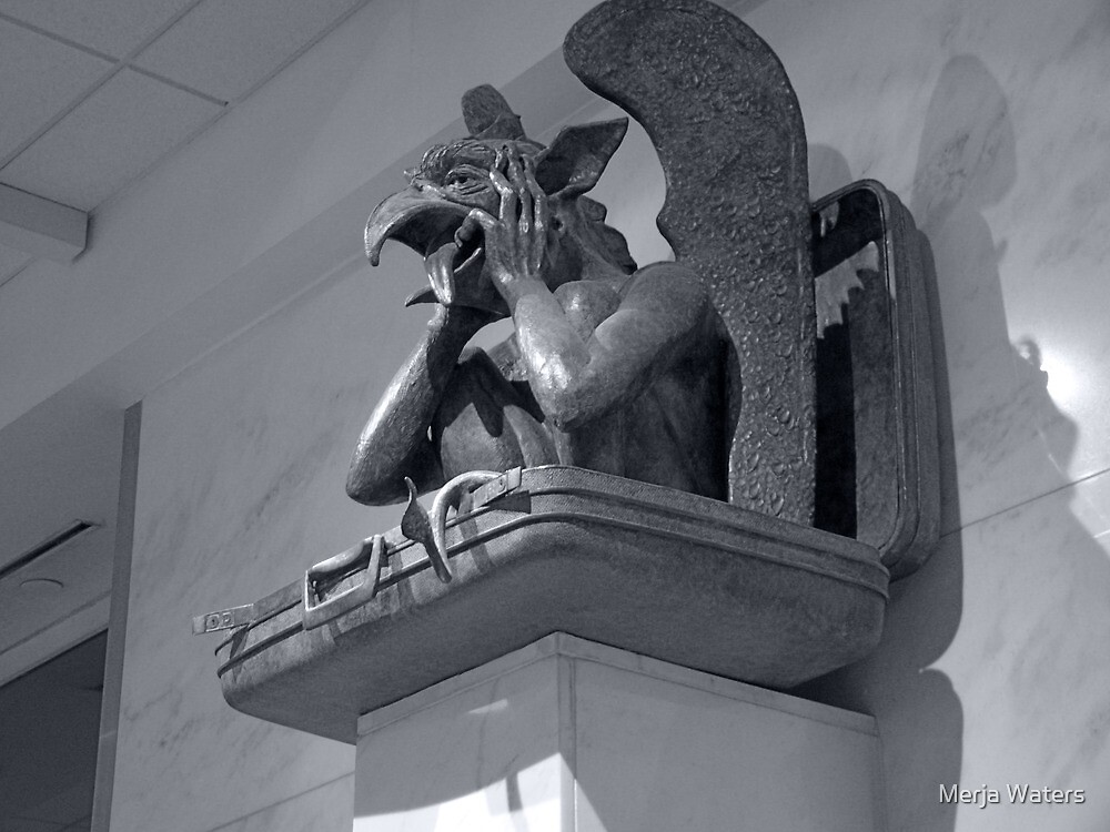 "Denver Airport Baggage Gargoyle" by Merja Waters | Redbubble