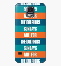 Sonntags sind The Dolphins, Miami Football Fans Hülle & Klebefolie für Samsung Galaxy