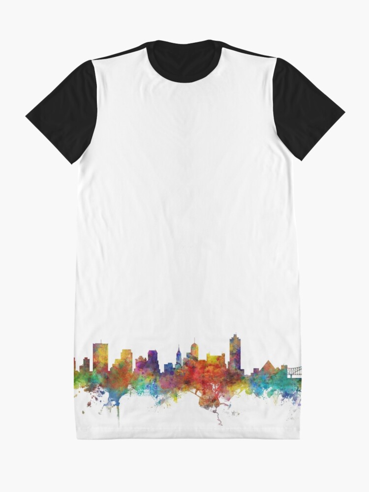 Alternate view of Memphis Tennessee Skyline Graphic T-Shirt Dress