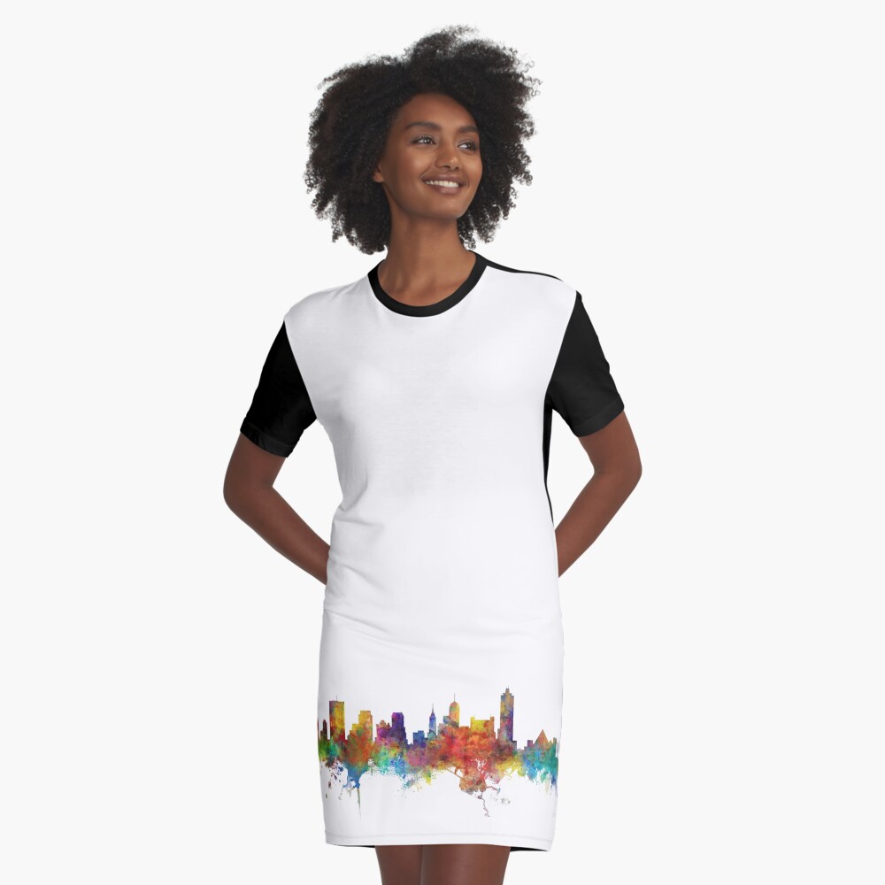 Memphis Tennessee Skyline Graphic T-Shirt Dress
