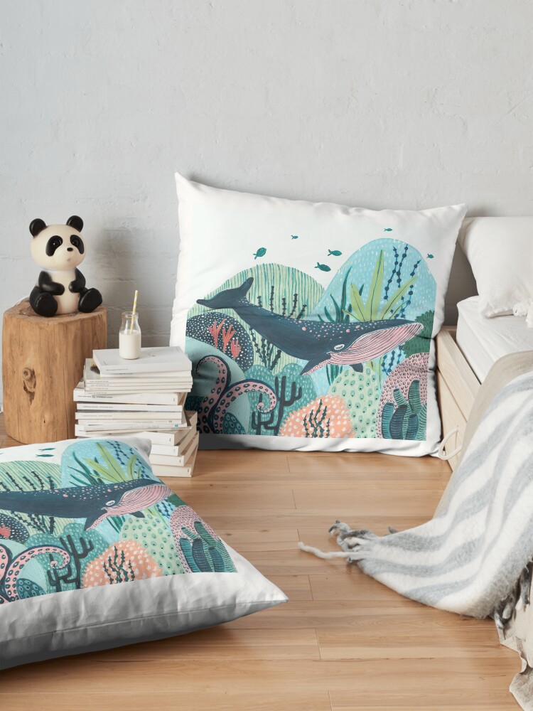 Alternate view of Blue Whale Floor Pillow