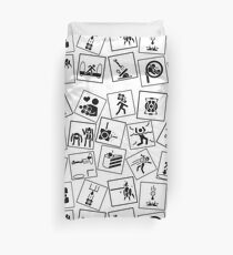 Portal 2 symbols Duvet Cover