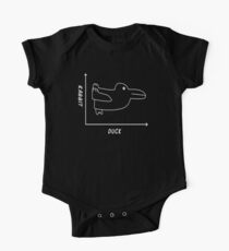 Duck/Rabbit Graph Short Sleeve Baby One-Piece
