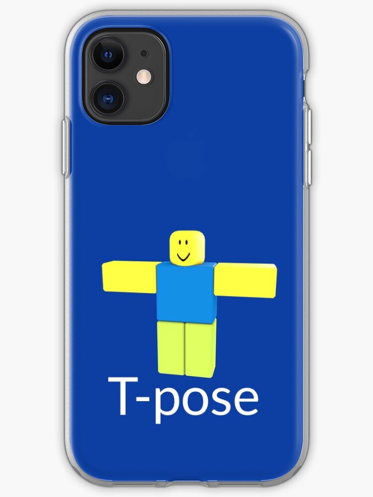 Roblox Noob T Pose Iphone Case Cover By Smoothnoob Redbubble - roblox noob t pose art board print by smoothnoob redbubble