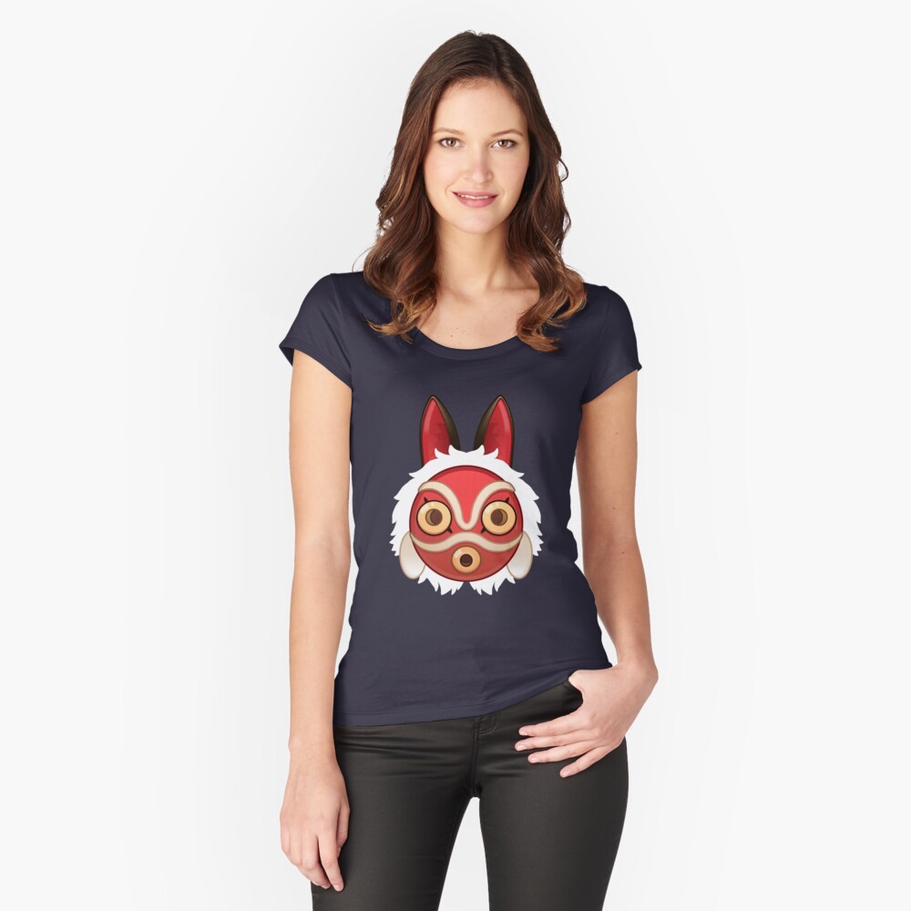 Mononokes' Mask Fitted Scoop T-Shirt