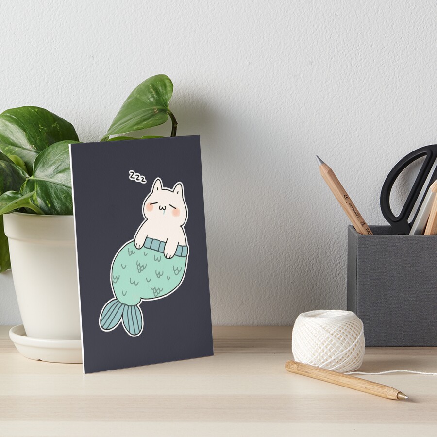 Sleeping Catfish Art Board Print