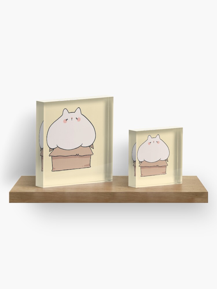 Alternate view of If I fits, I sits. Acrylic Block