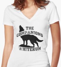 The companions of whiterun - Black Women's Fitted V-Neck T-Shirt
