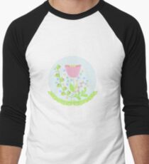 Camiseta ¾ bicolor para hombre Flores Silvestres