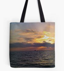 Sunset on the ocean Tote Bag