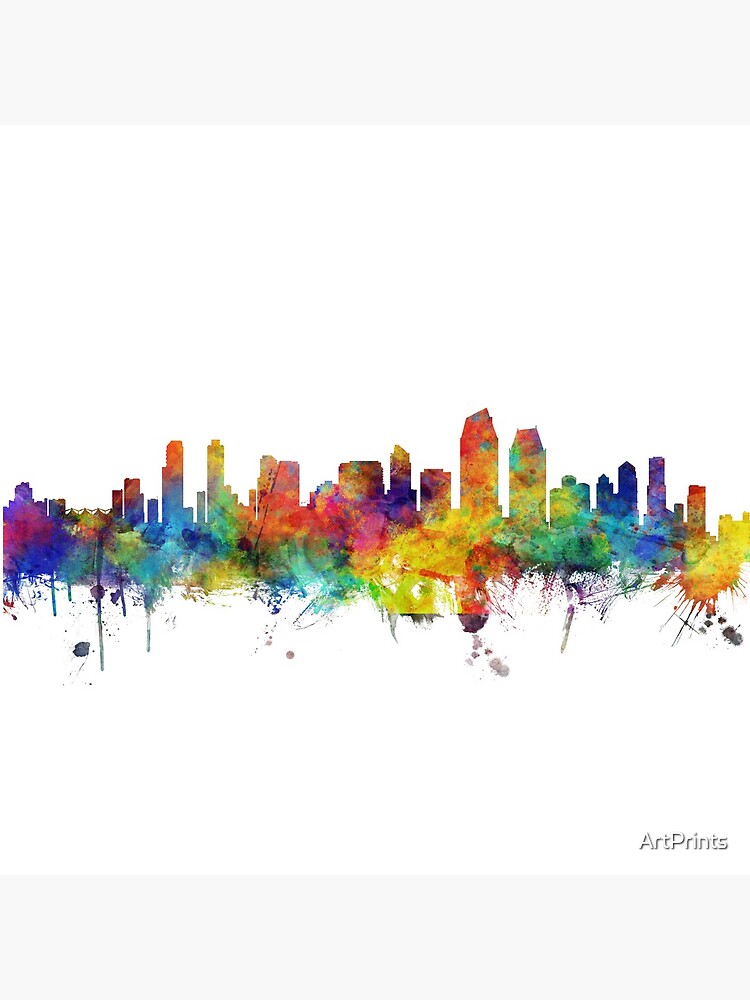 San Diego California Skyline by ArtPrints