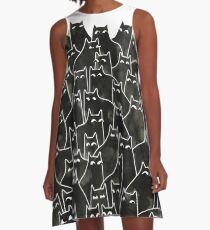 Suspicious Cats A-Line Dress