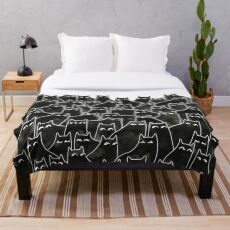 Suspicious Cats Throw Blanket